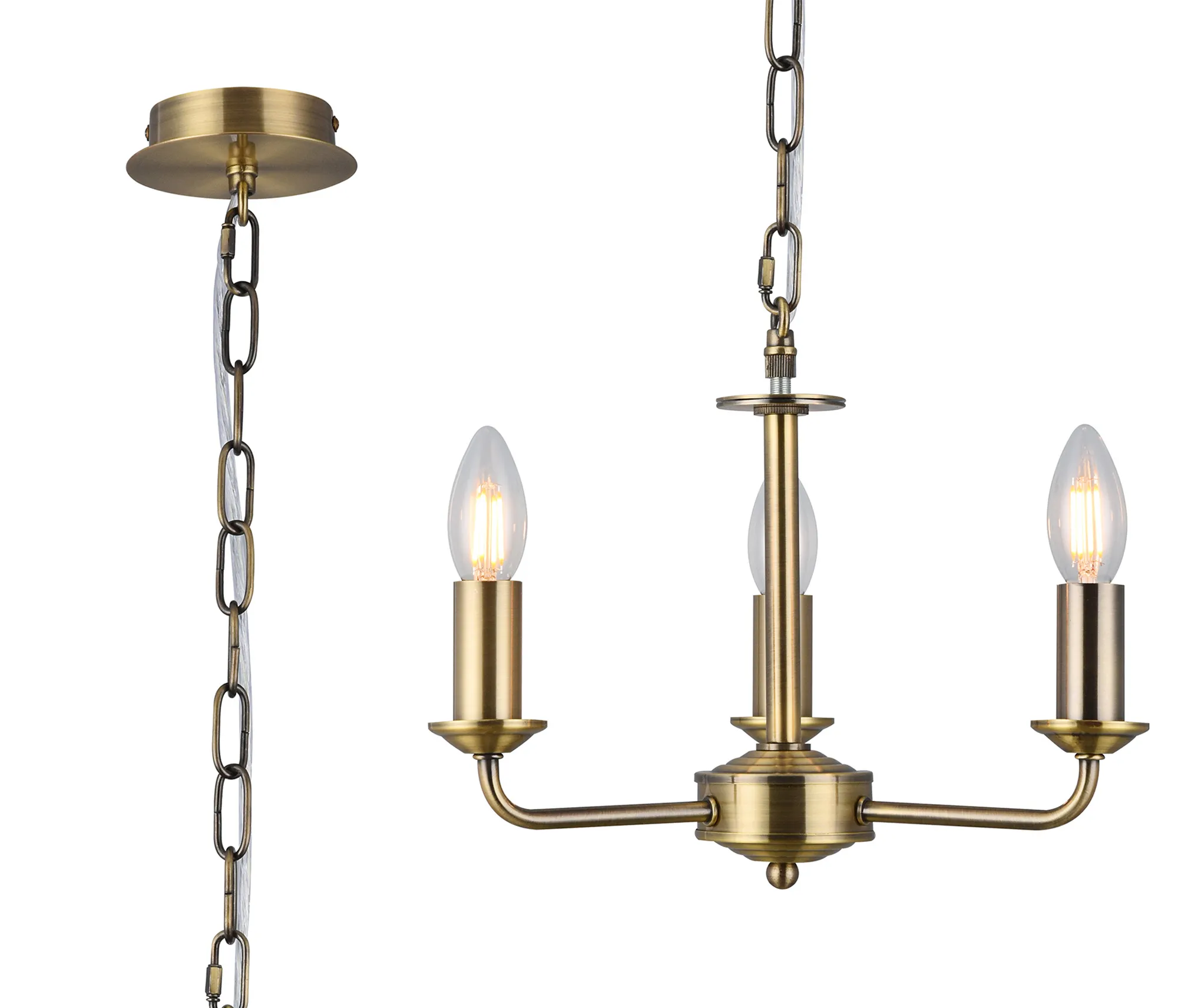 D0355  Banyan Pendant 3 Light Antique Brass